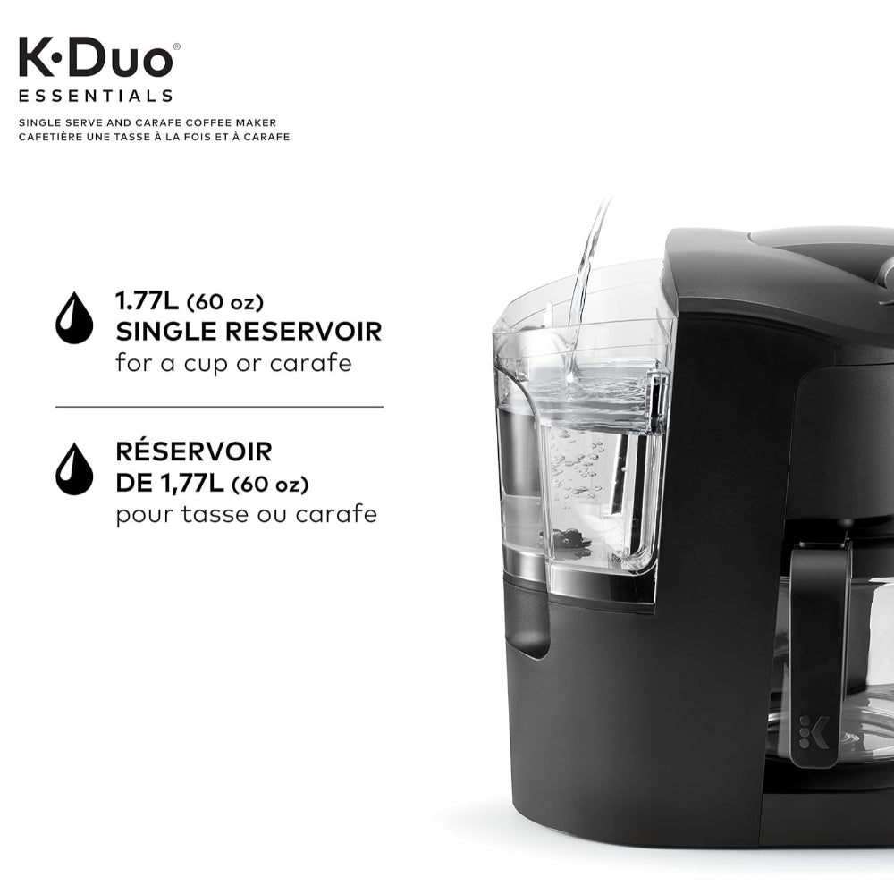 KEURIG K-DUO ESSENTIALS K-CUP POD COFFEE MAKER, BLACK