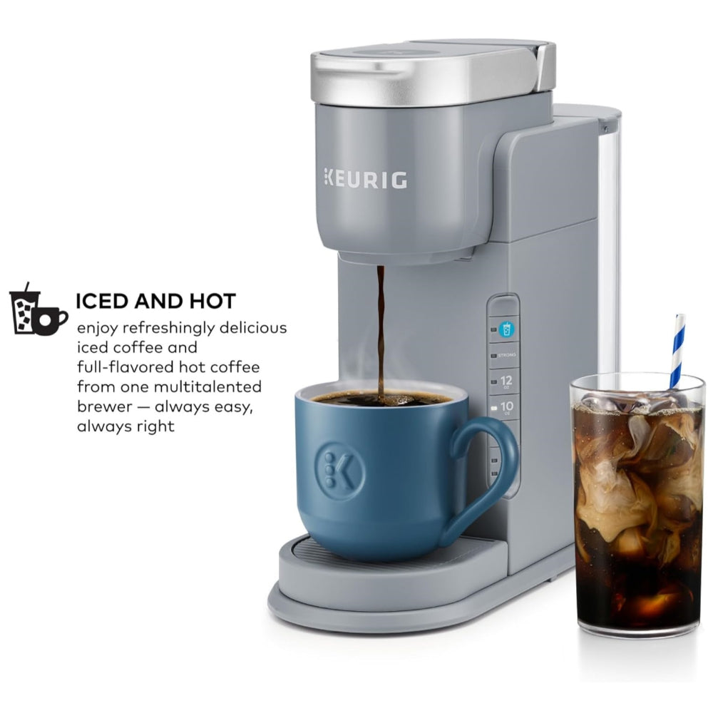 KEURIG K-ICED SINGLE SERVE COFFEE MAKER - BREWS HOT AND COLD - GRAY