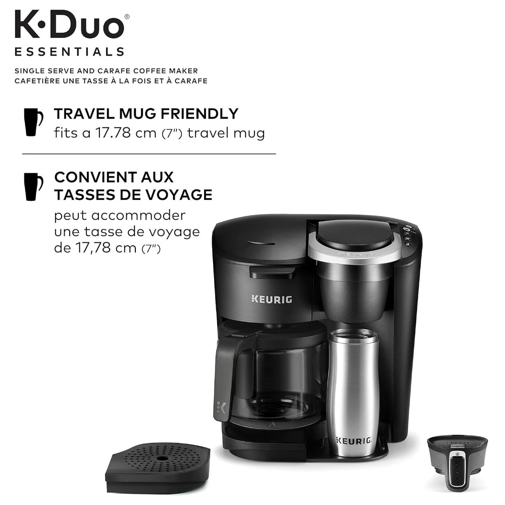 KEURIG K-DUO ESSENTIALS K-CUP POD COFFEE MAKER, BLACK