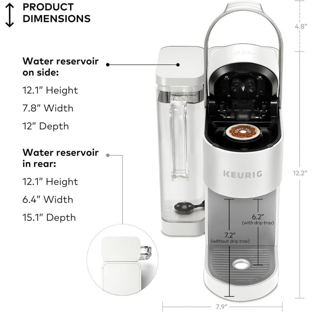 KEURIG K-SUPREME SINGLE SERVE K-CUP POD COFFEE MAKER, MULTISTREAM TECHNOLOGY, WHITE