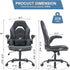 COMPUTER GAMING CHAIR, WITH LUMBAR SUPPORT AND FLIP-UP ARMRESTS, GREY
