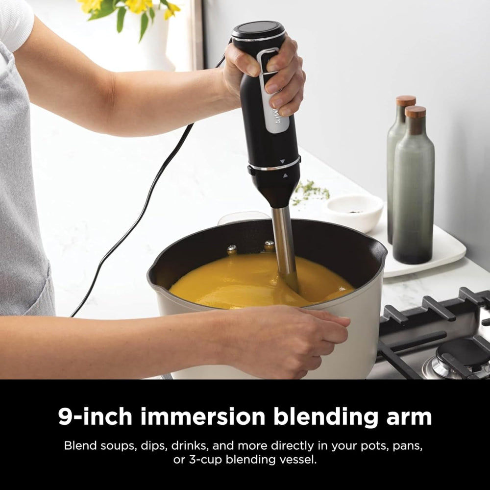 NINJA CI101 FOODI POWER MIXER SYSTEM, HAND BLENDER AND HAND MIXER COMBO, BLACK