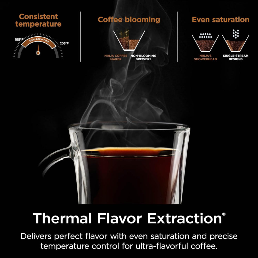 NINJA HOT & ICED XL COFFEE MAKER WITH RAPID COLD BREW, CM371, BLACK