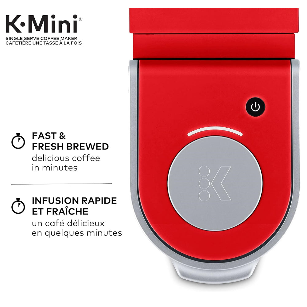 KEURIG K-MINI SINGLE SERVE K-CUP POD COFFEE MAKER, POPPY RED