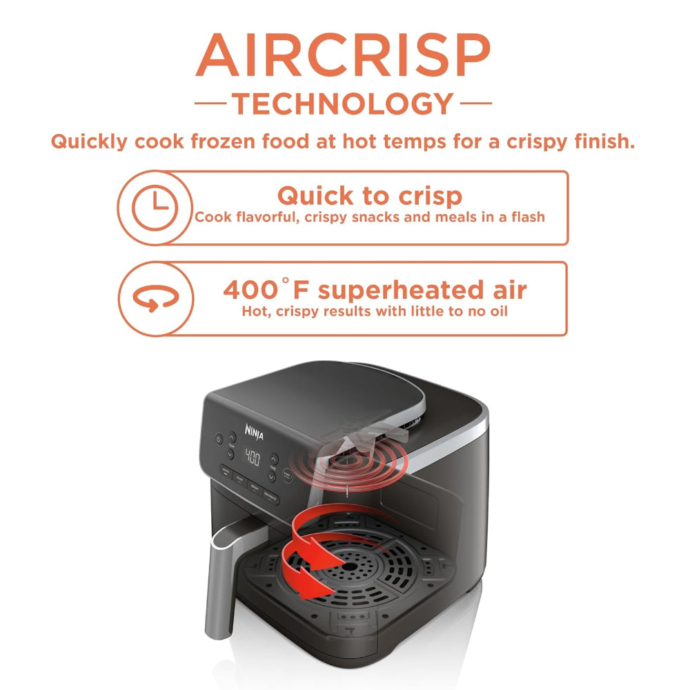 NINJA AIR FRYER PRO 4-IN-1 WITH 5 QT CAPACITY - AF141, GRAY