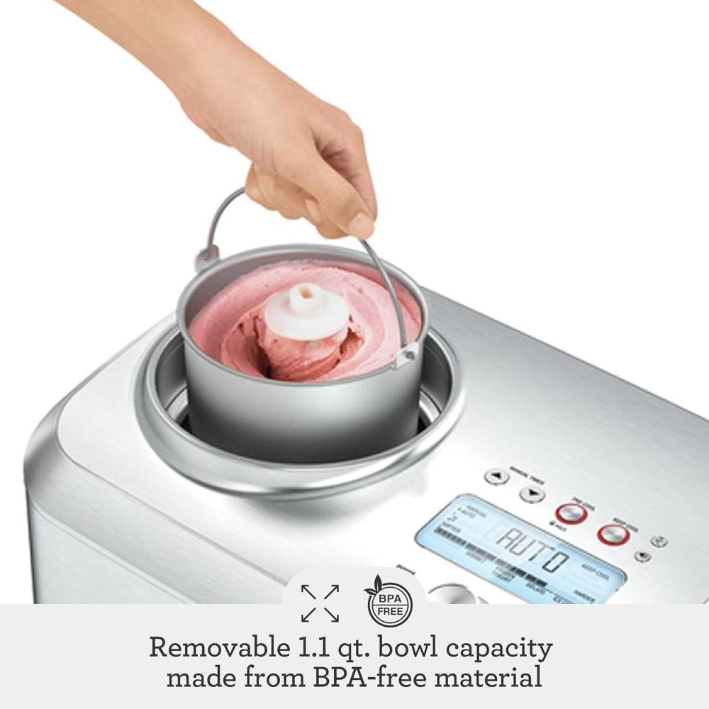 BREVILLE BCI600XL SMART SCOOP ICE CREAM MAKER, SILVER