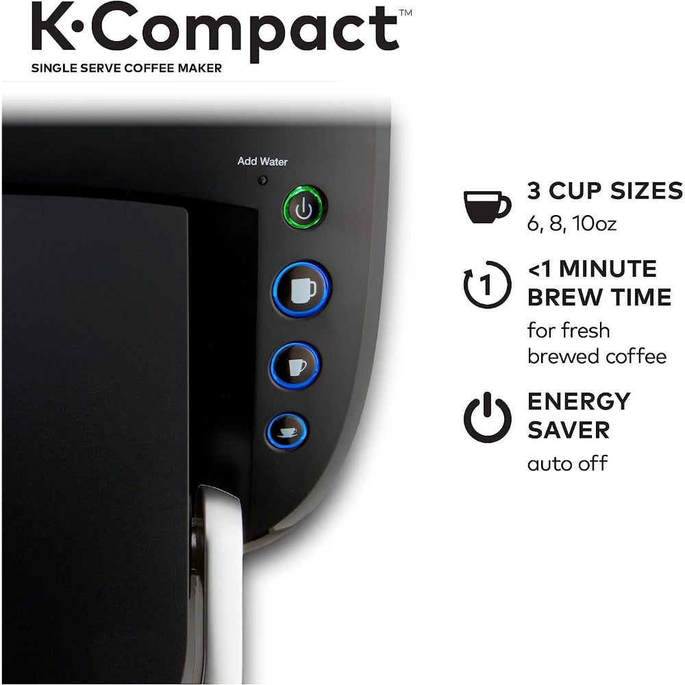 KEURIG K-COMPACT SINGLE-SERVE K-CUP POD COFFEE MAKER, BLACK