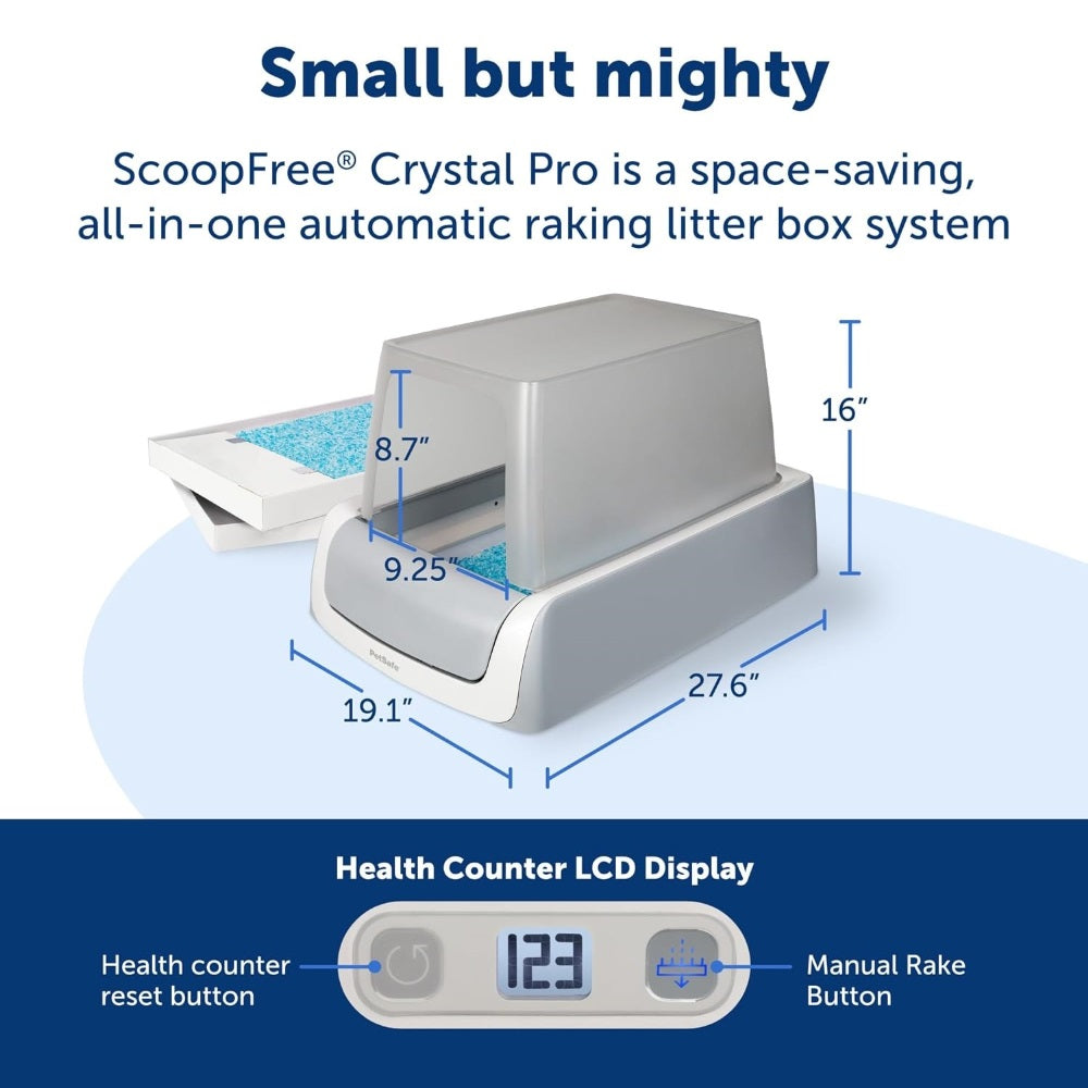 PETSAFE SCOOPFREE CRYSTAL PRO SELF-CLEANING CAT LITTER BOX