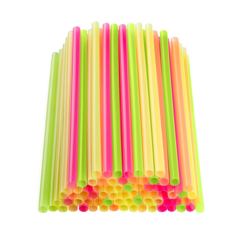COMFY PACKAGE WIDE PLASTIC STRAWS FOR DRINKING & SMOOTHIES, 8 MM - 3000 COUNT
