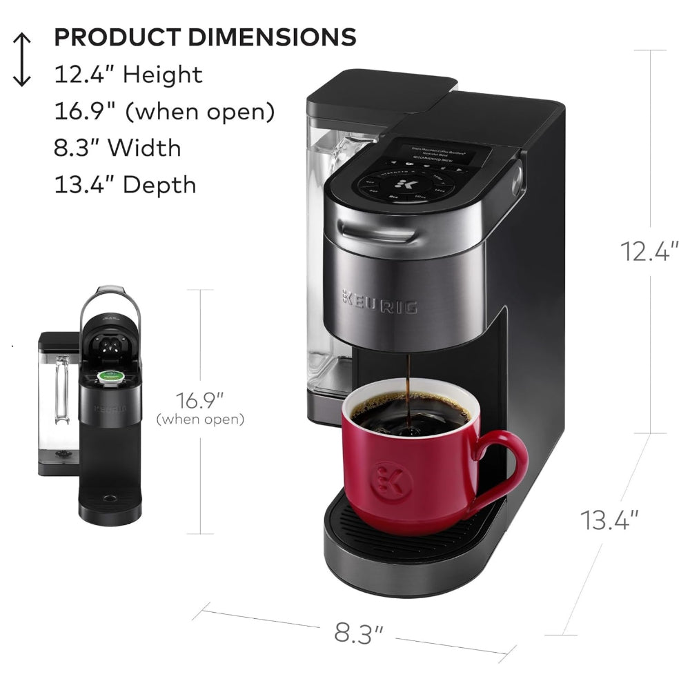 KEURIG K-SUPREME PLUS SMART SINGLE SERVE K-CUP POD COFFEE MAKER, BLACK