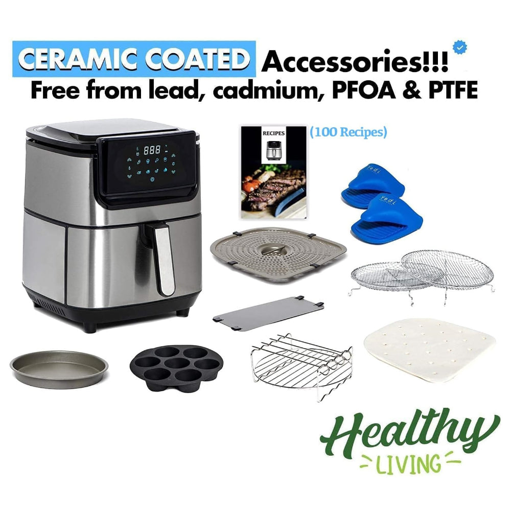 YEDI EVOLUTION AIR FRYER, 6.8 QUART, STAINLESS STEEL