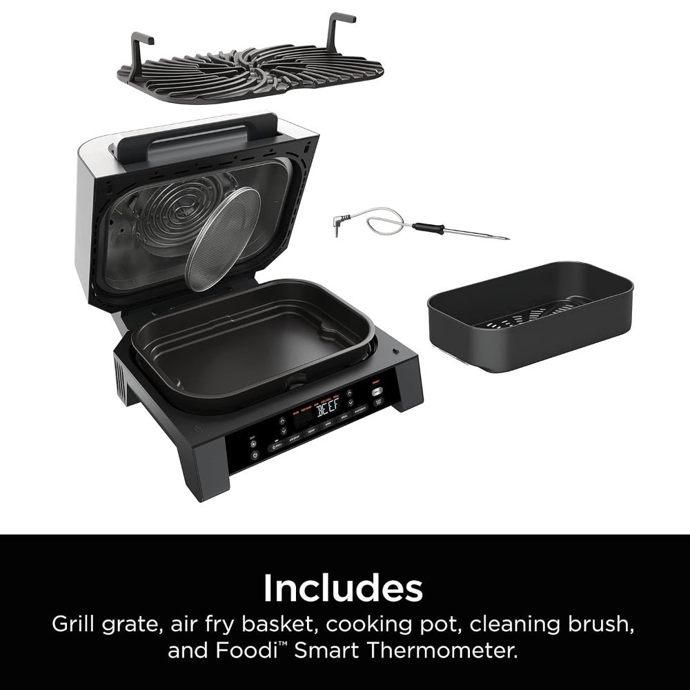 NINJA DG551 FOODI SMART XL 6-IN-1 INDOOR GRILL WITH FOODI SMART THERMOMETER