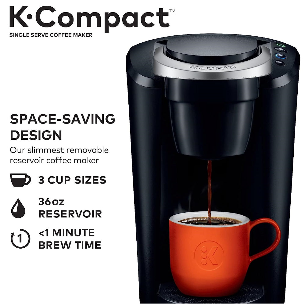 KEURIG K-COMPACT SINGLE-SERVE K-CUP POD COFFEE MAKER, BLACK