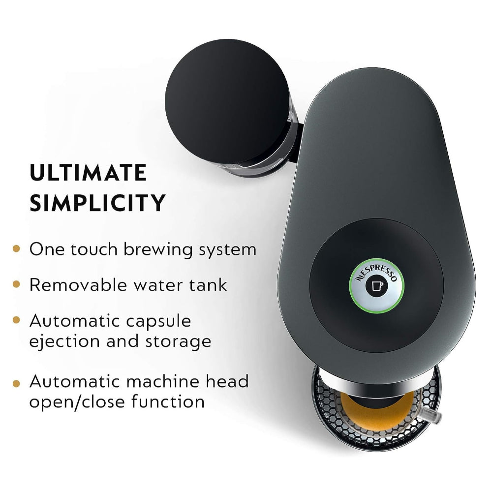 NESPRESSO VERTUO PLUS COFFEE AND ESPRESSO MAKER BY DE'LONGHI, 60 OZ, TITAN