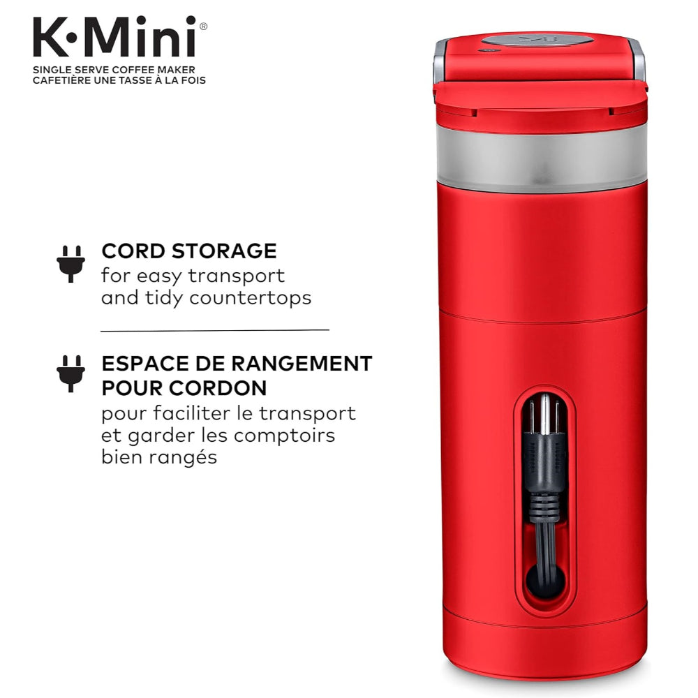 KEURIG K-MINI SINGLE SERVE K-CUP POD COFFEE MAKER, POPPY RED