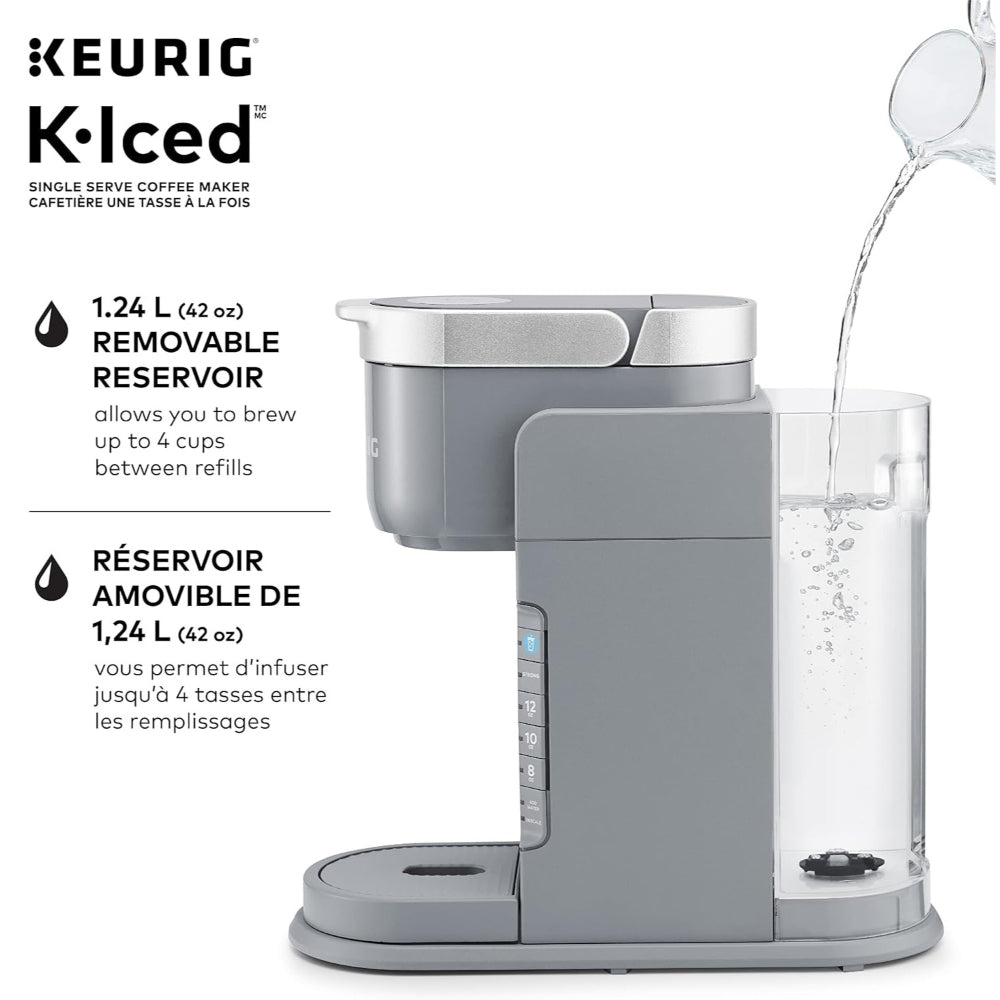 KEURIG K-ICED SINGLE SERVE COFFEE MAKER, GRAY
