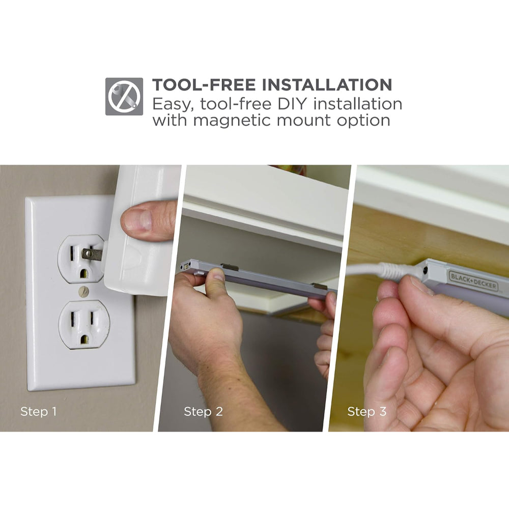 BLACK+DECKER LED UNDER CABINET LIGHTING KIT, 2-BARS, 12INCH