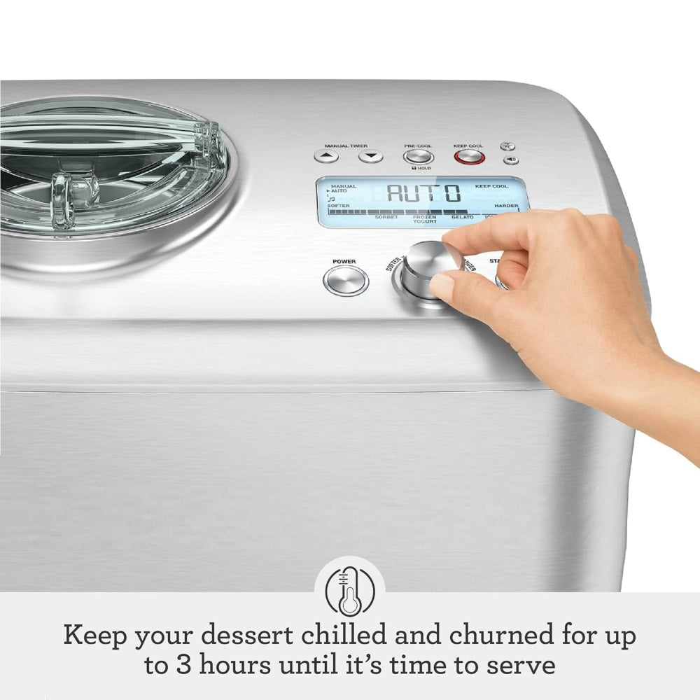 BREVILLE BCI600XL SMART SCOOP ICE CREAM MAKER, SILVER