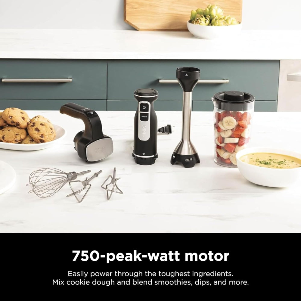 NINJA CI101 FOODI POWER MIXER SYSTEM, HAND BLENDER AND HAND MIXER COMBO, BLACK