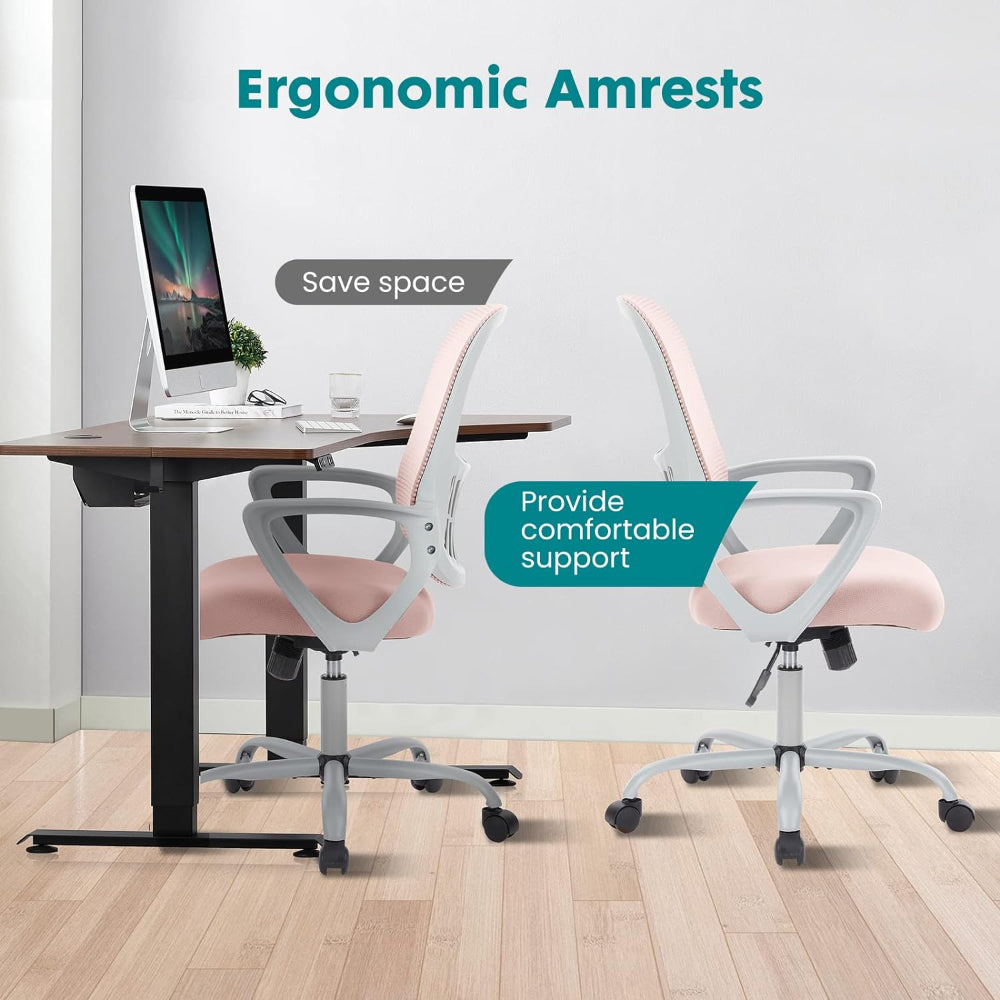 SMUG ERGONOMIC MID-BACK MESH OFFICE CHAIR WITH LUMBAR SUPPORT