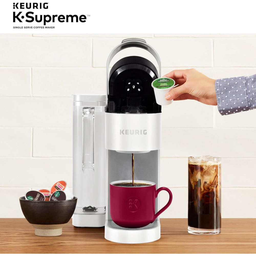 KEURIG K-SUPREME SINGLE SERVE K-CUP POD COFFEE MAKER, MULTISTREAM TECHNOLOGY, WHITE