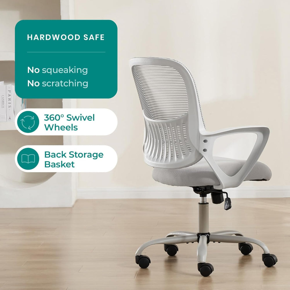 SMUG ERGONOMIC MID-BACK MESH OFFICE CHAIR WITH LUMBAR SUPPORT