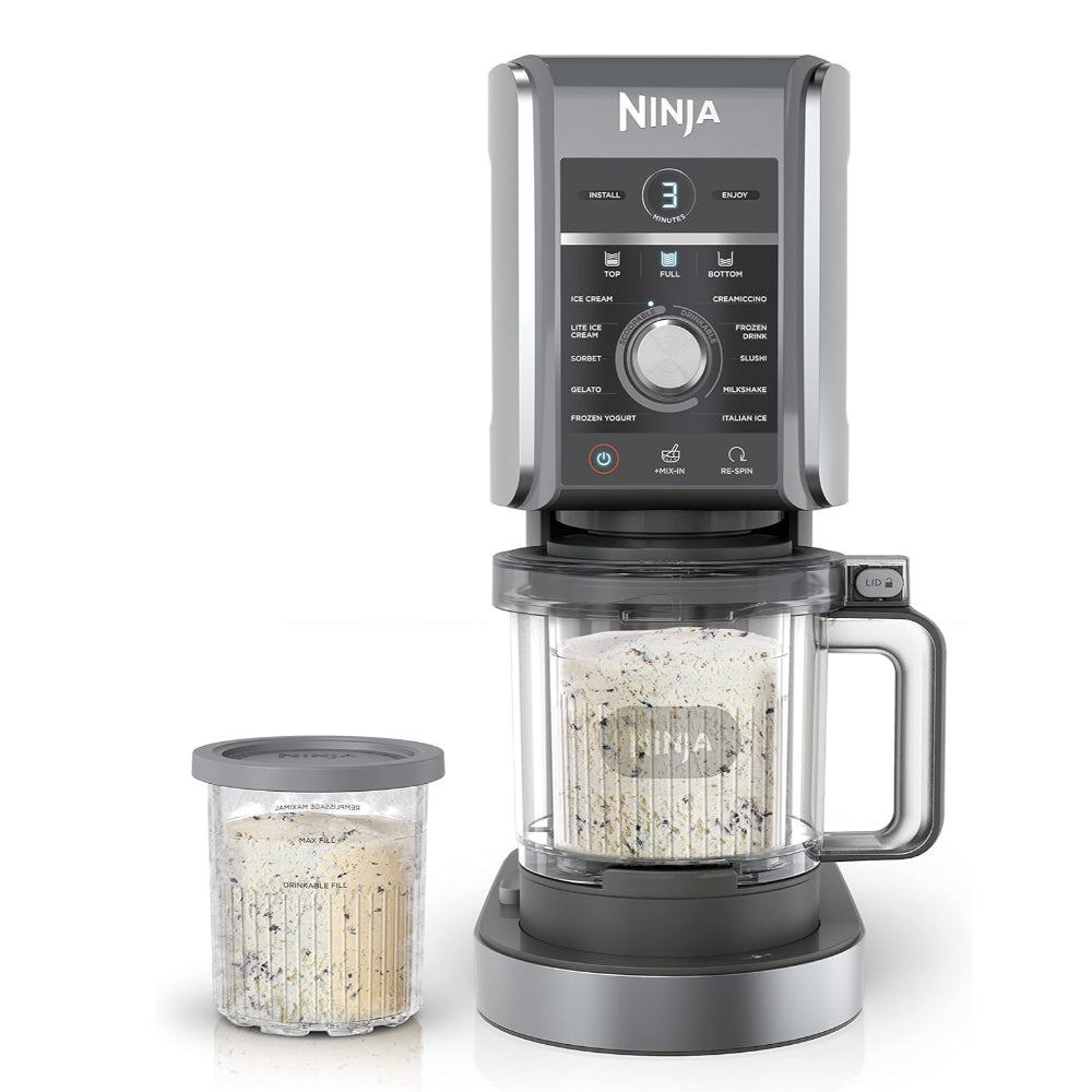 NINJA NC501 CREAMI DELUXE 11-IN-1 ICE CREAM & FROZEN TREAT MAKER, XL CAPACITY, SILVER