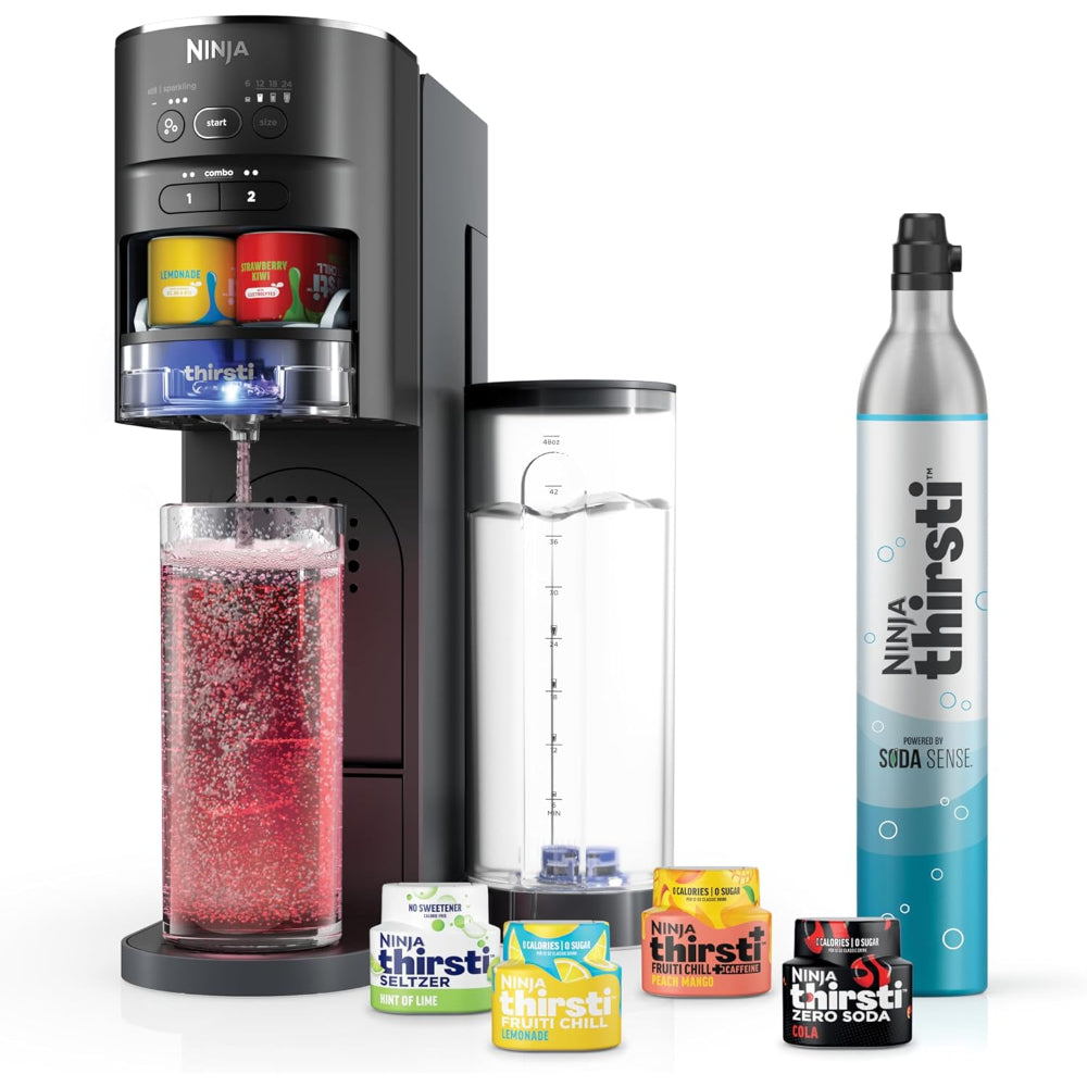 NINJA THIRSTI DRINK SYSTEM, SODA MAKER – WC1001, BLACK