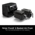 NINJA DZ090 FOODI 6 QUART 5-IN-1 DUALZONE 2-BASKET AIR FRYER, BLACK