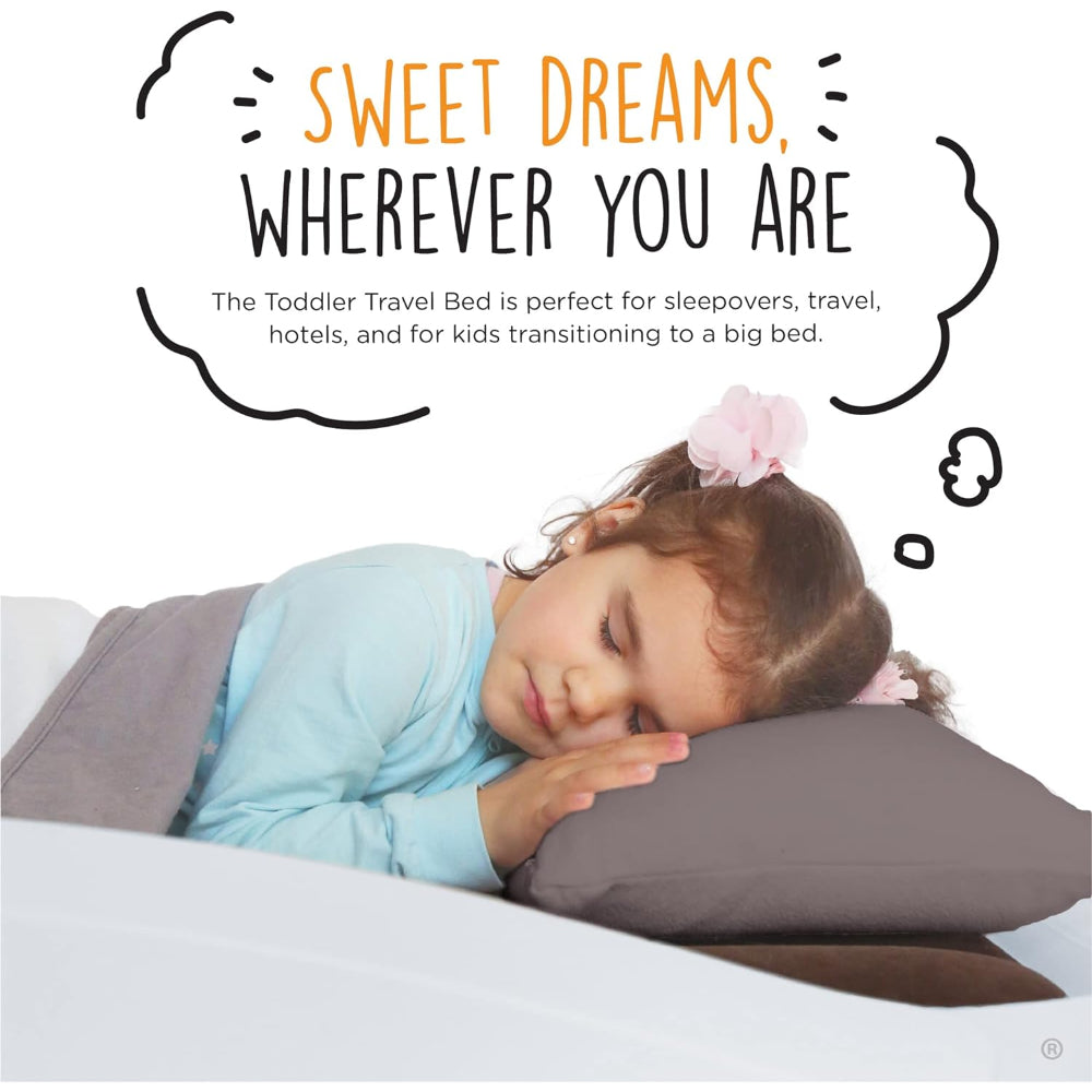 THE SHRUNKS TODDLER TRAVEL BED: PORTABLE INFLATABLE AIR MATTRESS WITH ELECTRIC PUMP