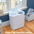 PORTABLE TWIN TUB WASHING MACHINE, BUILT-IN DRAINAGE, FOR DORMS, APARTMENTS, ETC.
