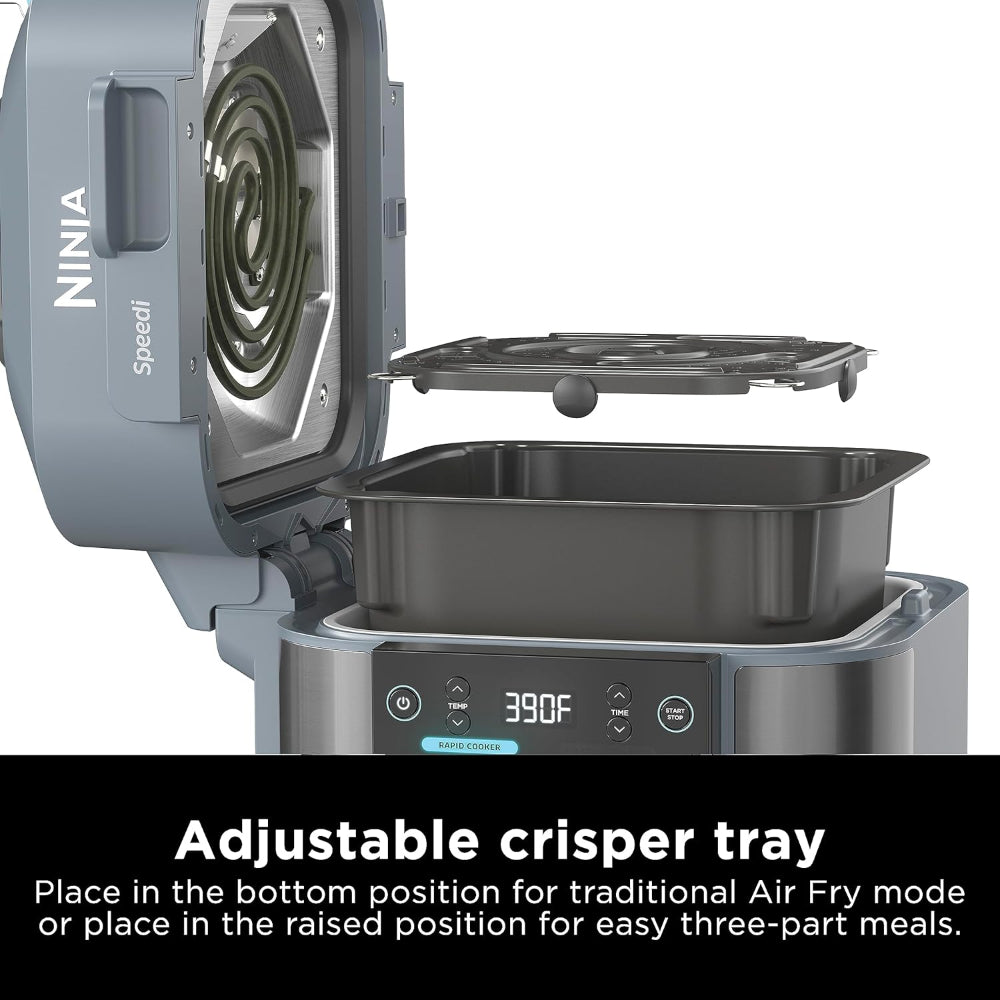 NINJA SF301 SPEEDI RAPID COOKER & AIR FRYER, 6-QT CAPACITY – SEA SALT GRAY