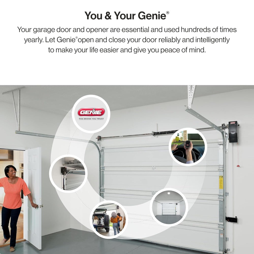 GENIE 6072H-O RESIDENTIAL WALL MOUNTED GARAGE DOOR OPENER, BLACK