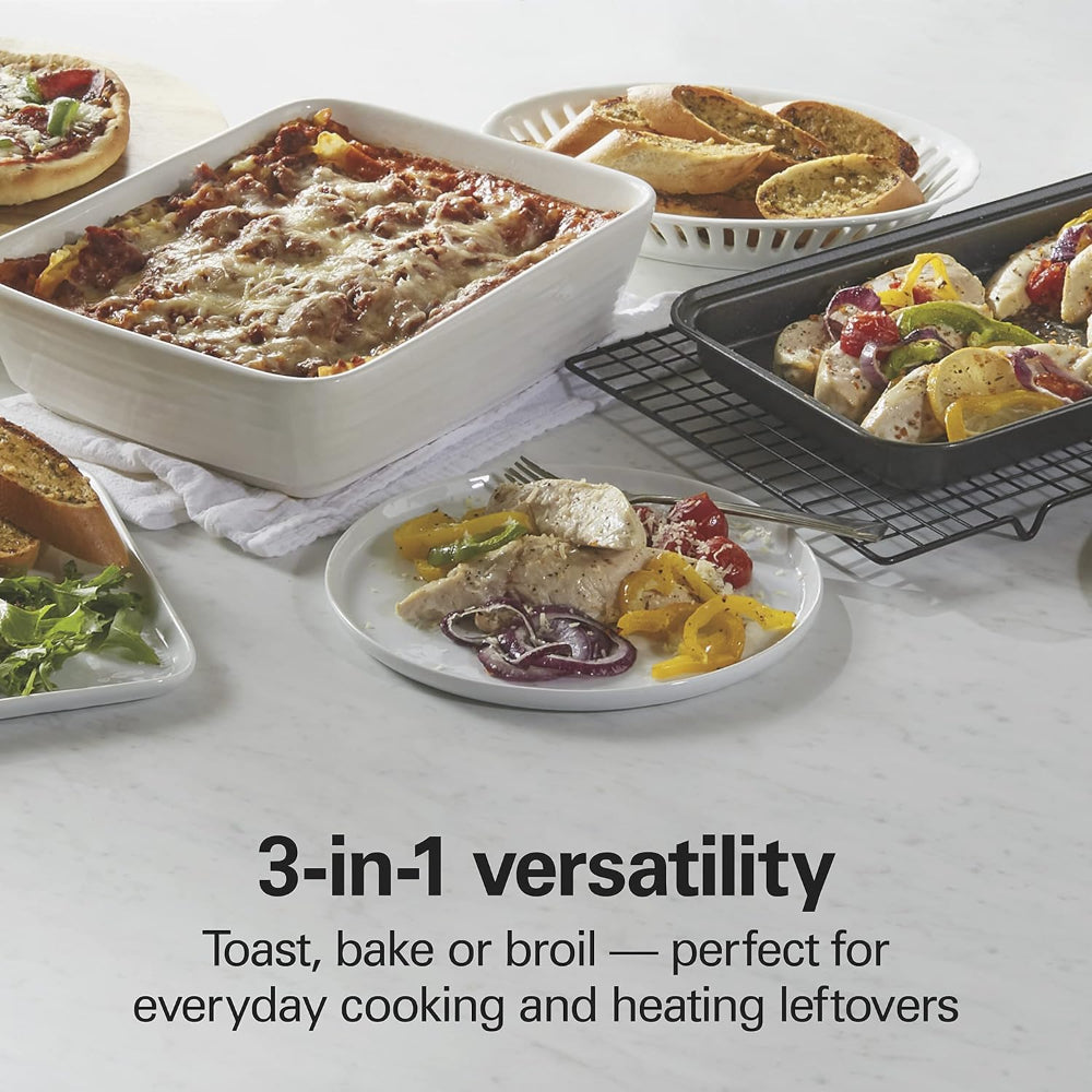 HAMILTON BEACH COUNTERTOP TOASTER OVEN & PIZZA MAKER, STAINLESS STEEL (31401)