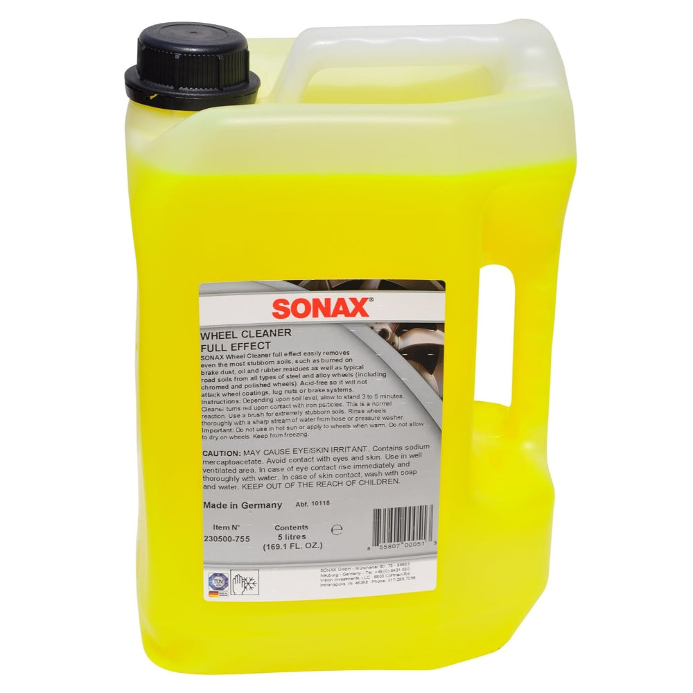 SONAX (230500) WHEEL CLEANER FULL EFFECT - 169.1 FL. OZ, YELLOW