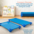 ECR4KIDS ELR-16114 TODDLER NAPTIME COT, STACKABLE (SET OF 6), BLUE