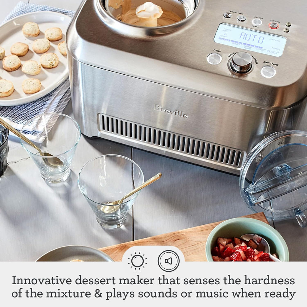 BREVILLE BCI600XL SMART SCOOP ICE CREAM MAKER, SILVER