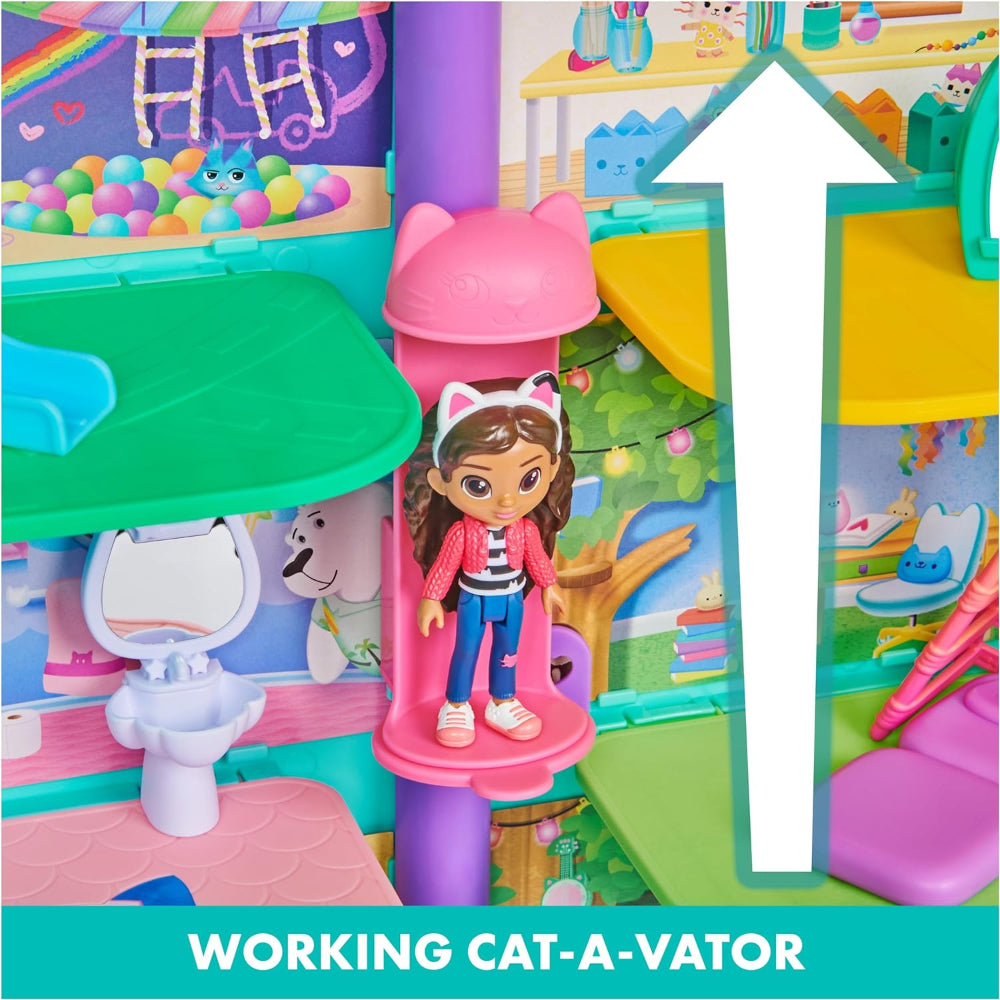 GABBY'S DOLLHOUSE: PURRFECT DOLLHOUSE WITH 15 PIECES, FIGURES, FURNITURE, ACCESSORIES, AND SOUNDS