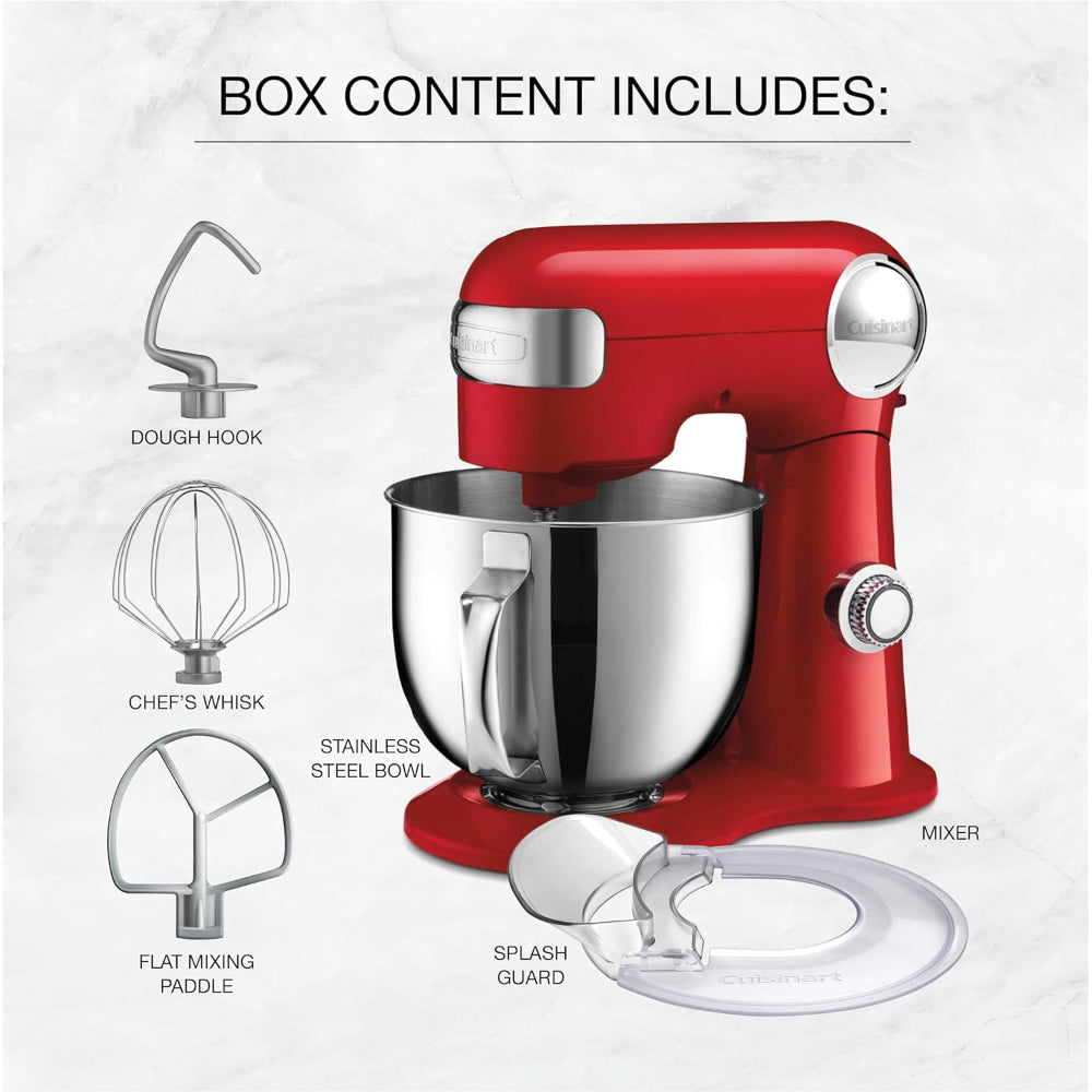 CUISINART SM-50R PRECISION MASTER 5.5 QT STAND MIXER, RED