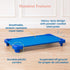 ECR4KIDS ELR-16114 TODDLER NAPTIME COT, STACKABLE (SET OF 6), BLUE