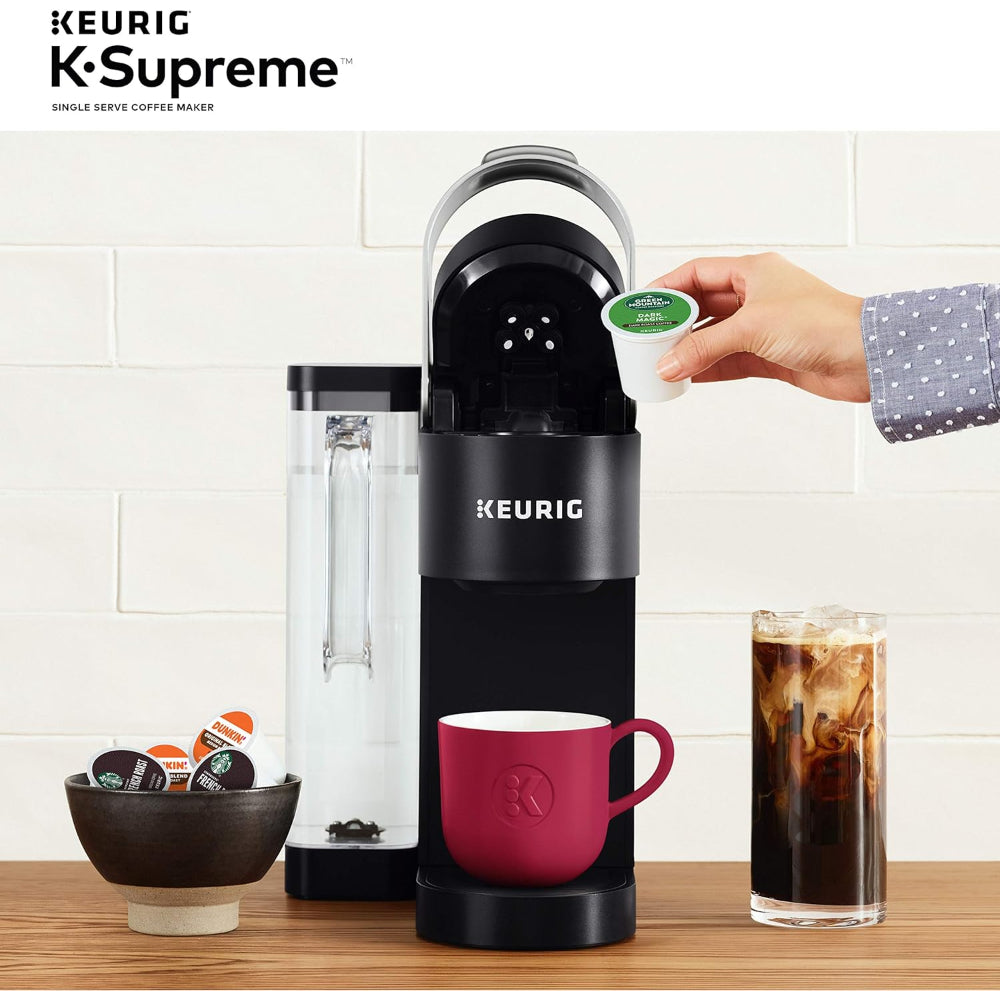 KEURIG K-SUPREME SINGLE SERVE K-CUP POD COFFEE MAKER, MULTISTREAM TECHNOLOGY, BLACK / GRAY