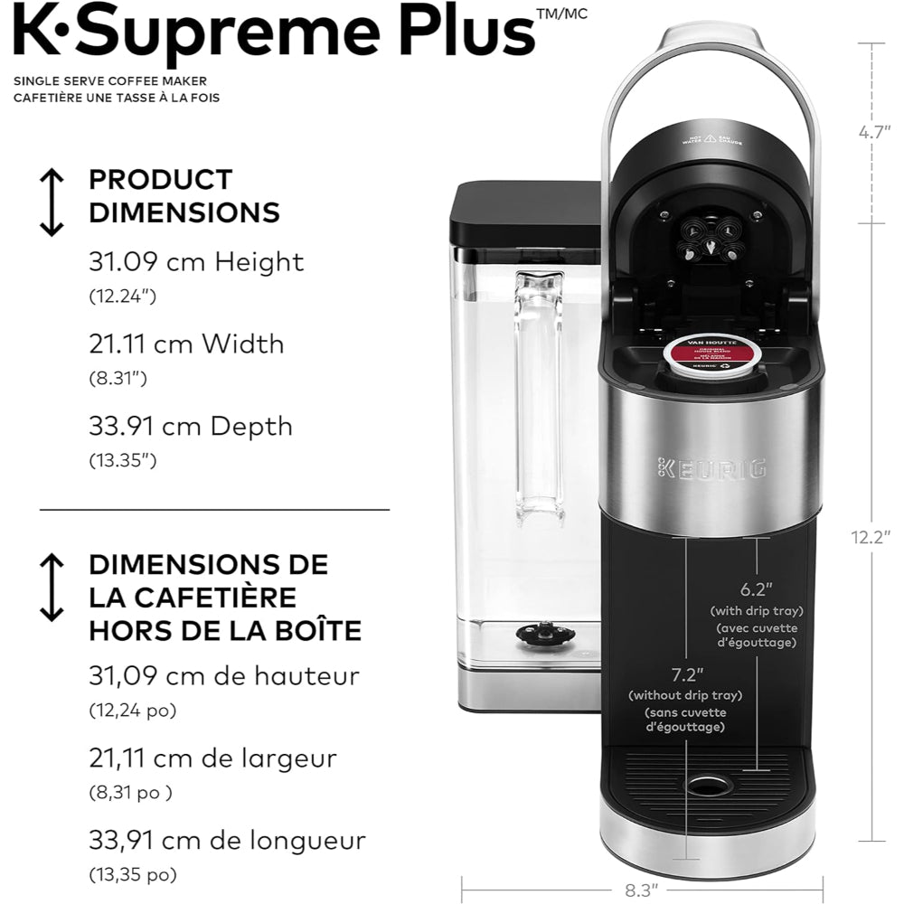 KEURIG K-SUPREME PLUS SINGLE SERVE K-CUP POD COFFEE MAKER