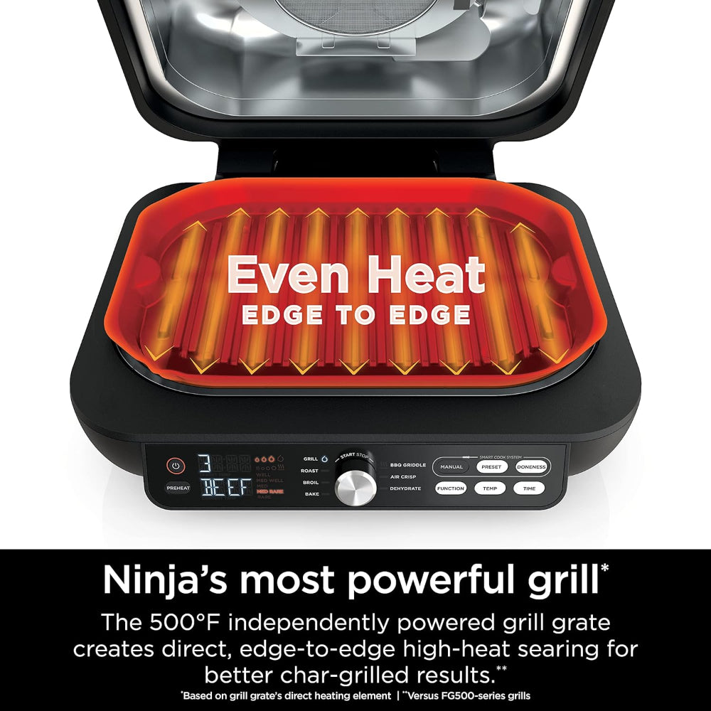 NINJA IG651 FOODI SMART XL PRO 7-IN-1 INDOOR GRILL / GRIDDLE COMBO, BLACK