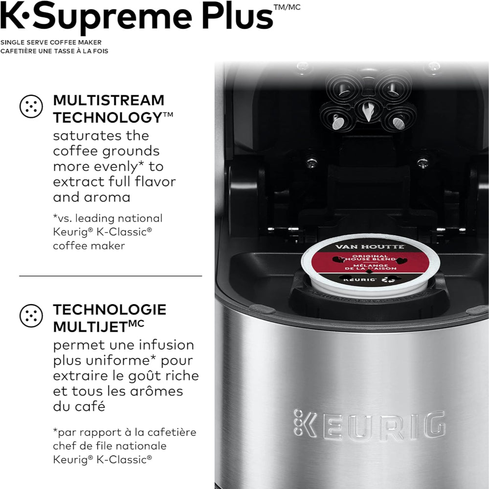 KEURIG K-SUPREME PLUS SINGLE SERVE K-CUP POD COFFEE MAKER