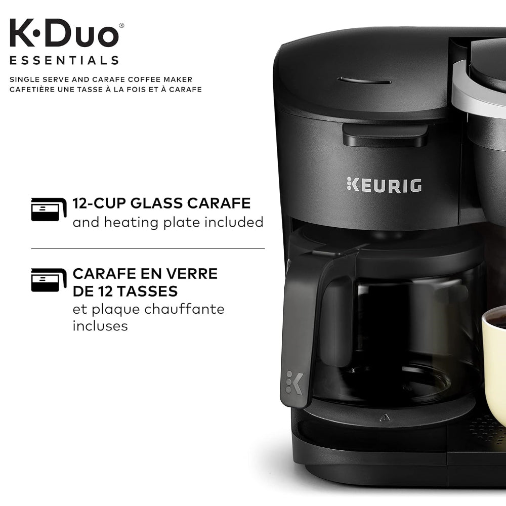 KEURIG K-DUO ESSENTIALS K-CUP POD COFFEE MAKER, BLACK