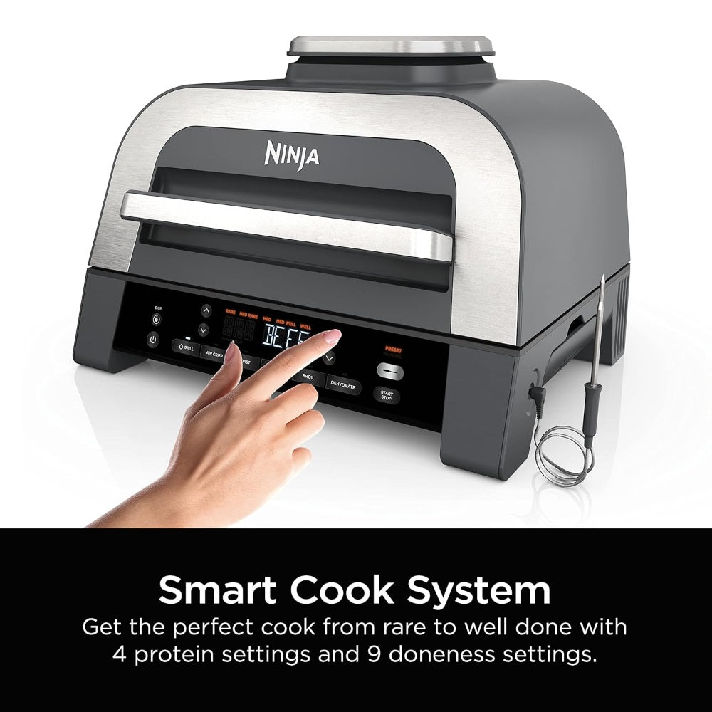 NINJA DG551 FOODI SMART XL 6-IN-1 INDOOR GRILL WITH FOODI SMART THERMOMETER