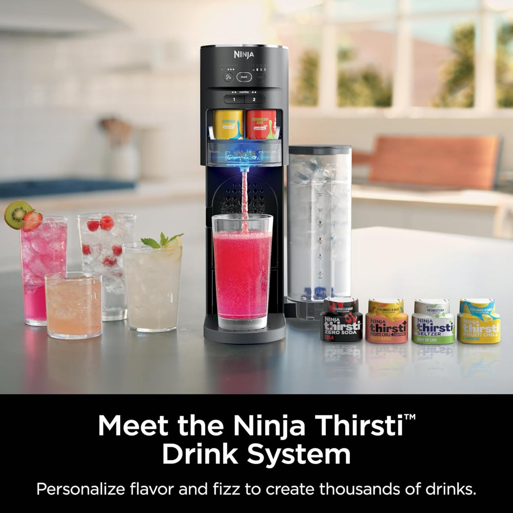 NINJA THIRSTI DRINK SYSTEM, SODA MAKER – WC1001, BLACK