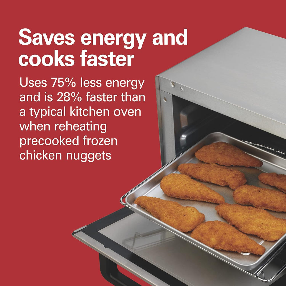 HAMILTON BEACH COUNTERTOP TOASTER OVEN & PIZZA MAKER, STAINLESS STEEL (31401)