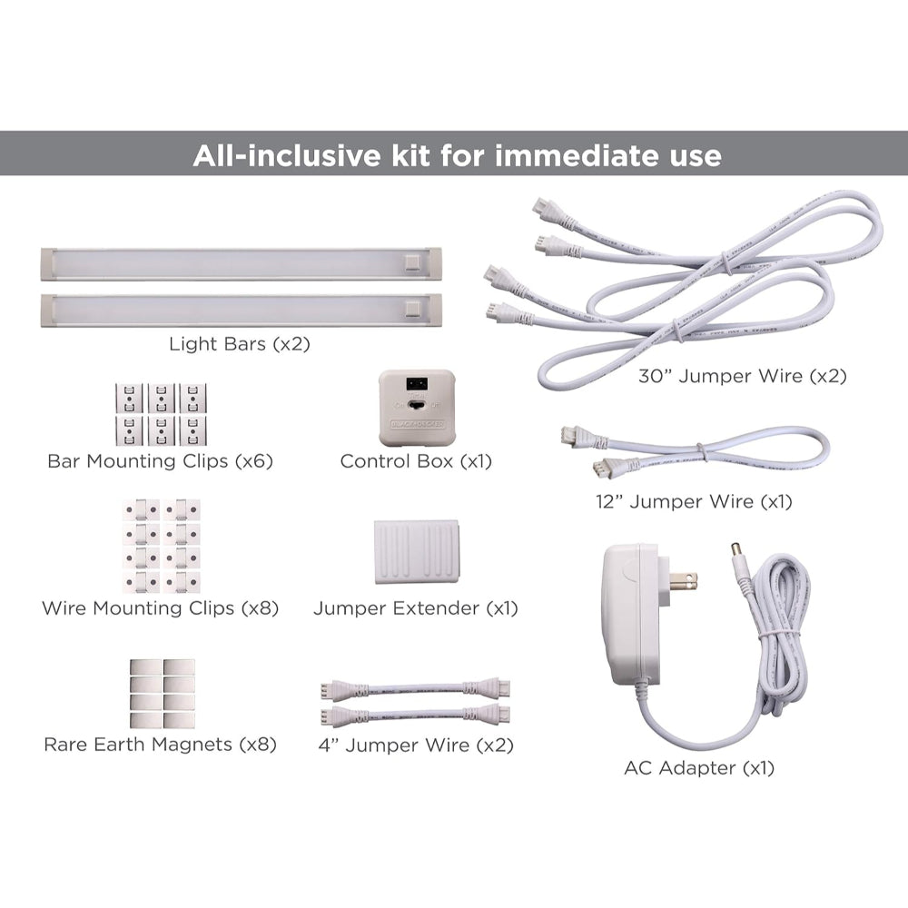 BLACK+DECKER LED UNDER CABINET LIGHTING KIT, 2-BARS, 12INCH