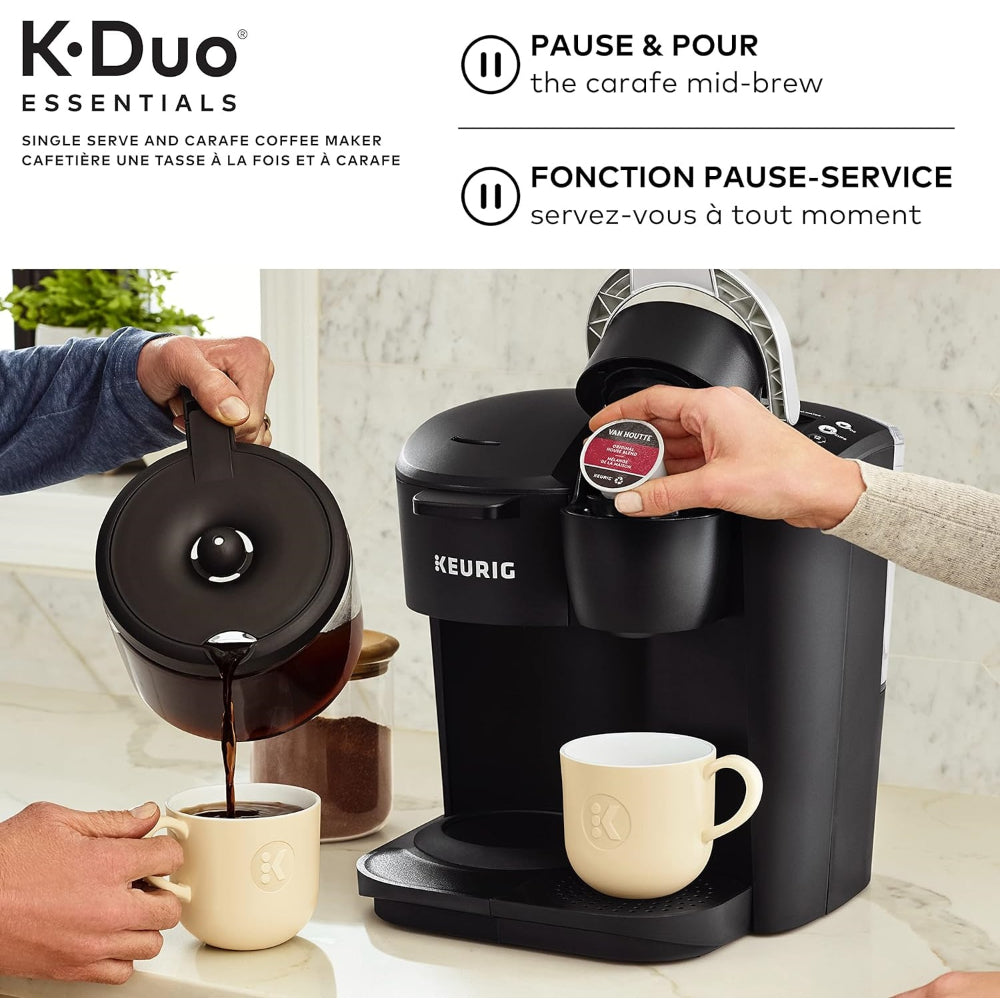 KEURIG K-DUO ESSENTIALS K-CUP POD COFFEE MAKER, BLACK